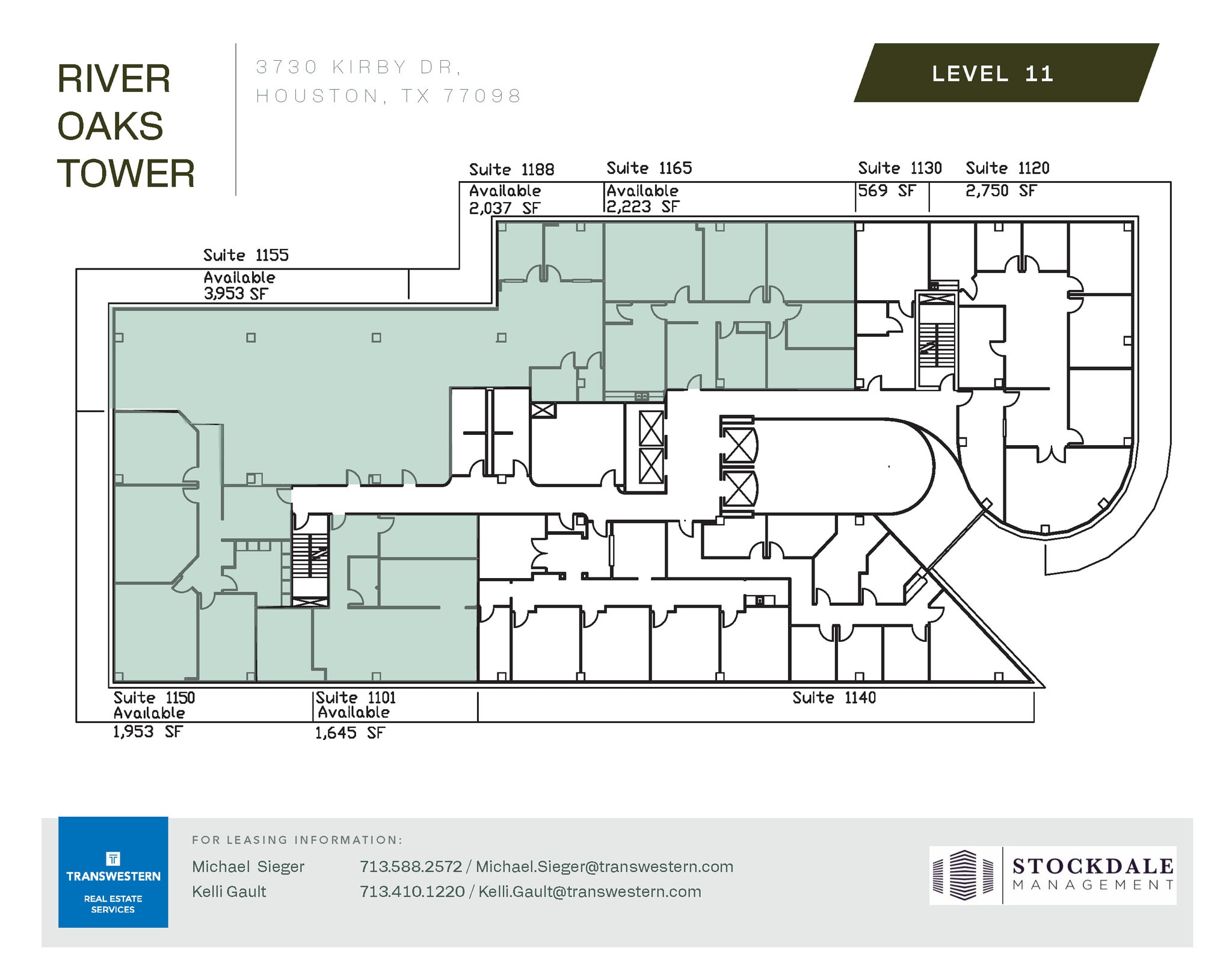 3730 Kirby Dr, Houston, TX à louer Plan d’étage– Image 1 sur 1