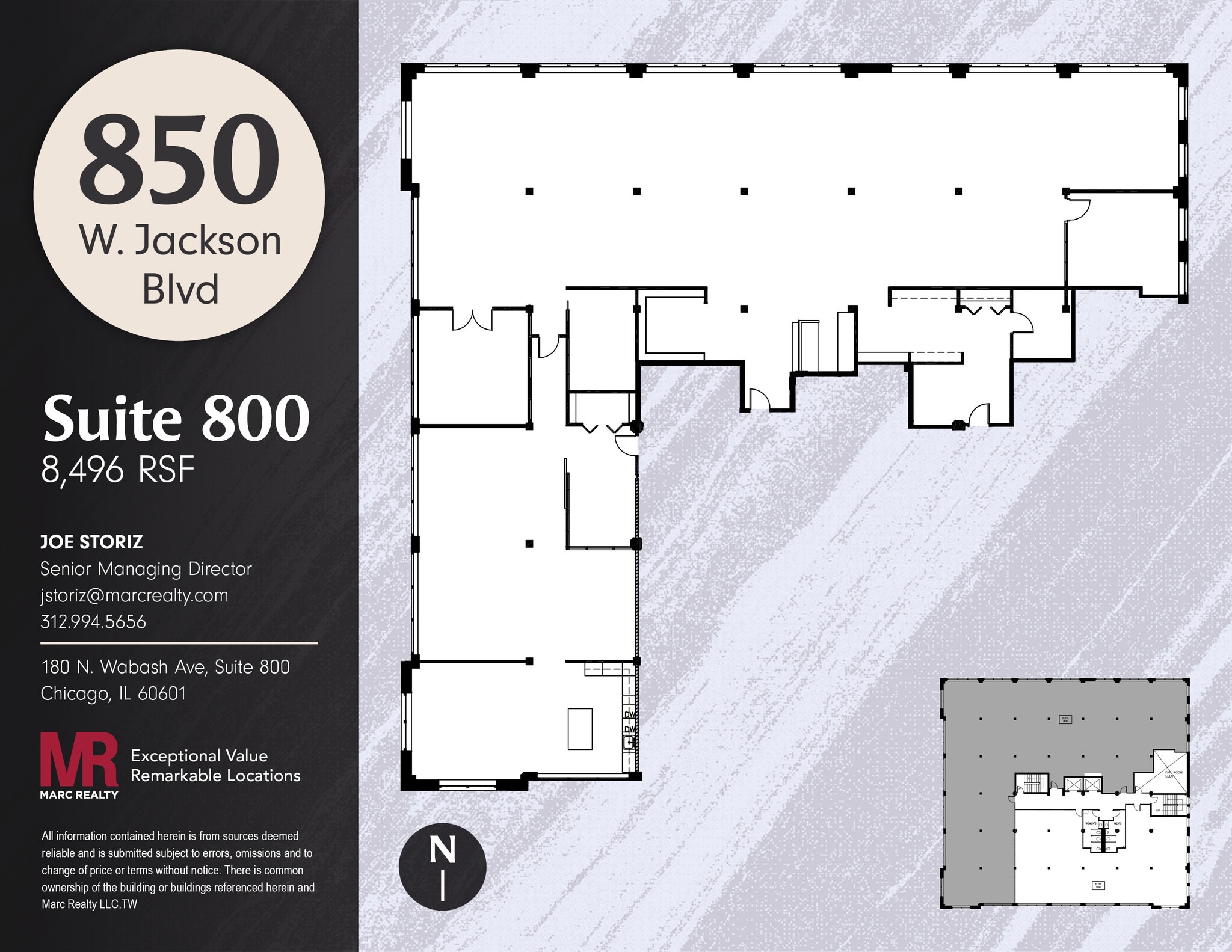 850 W Jackson Blvd, Chicago, IL à louer Plan d’étage– Image 1 sur 15