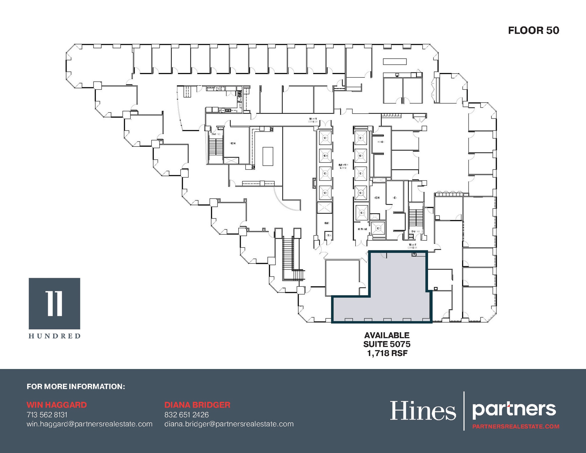 1100 Louisiana St, Houston, TX à louer Plan d’étage– Image 1 sur 1