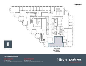 1100 Louisiana St, Houston, TX à louer Plan d’étage– Image 1 sur 1