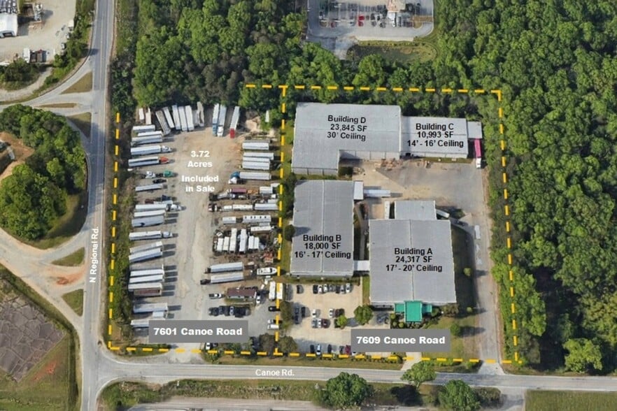 7609 Canoe Rd, Greensboro, NC à vendre - Aérien – Image 1 sur 8