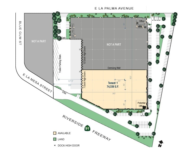 2872 E La Palma Ave, Anaheim, CA à louer Plan d’étage– Image 1 sur 2