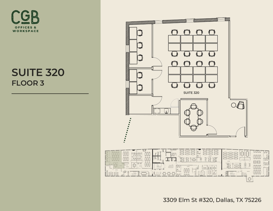 3309 Elm St, Dallas, TX à louer Plan d’étage– Image 1 sur 1