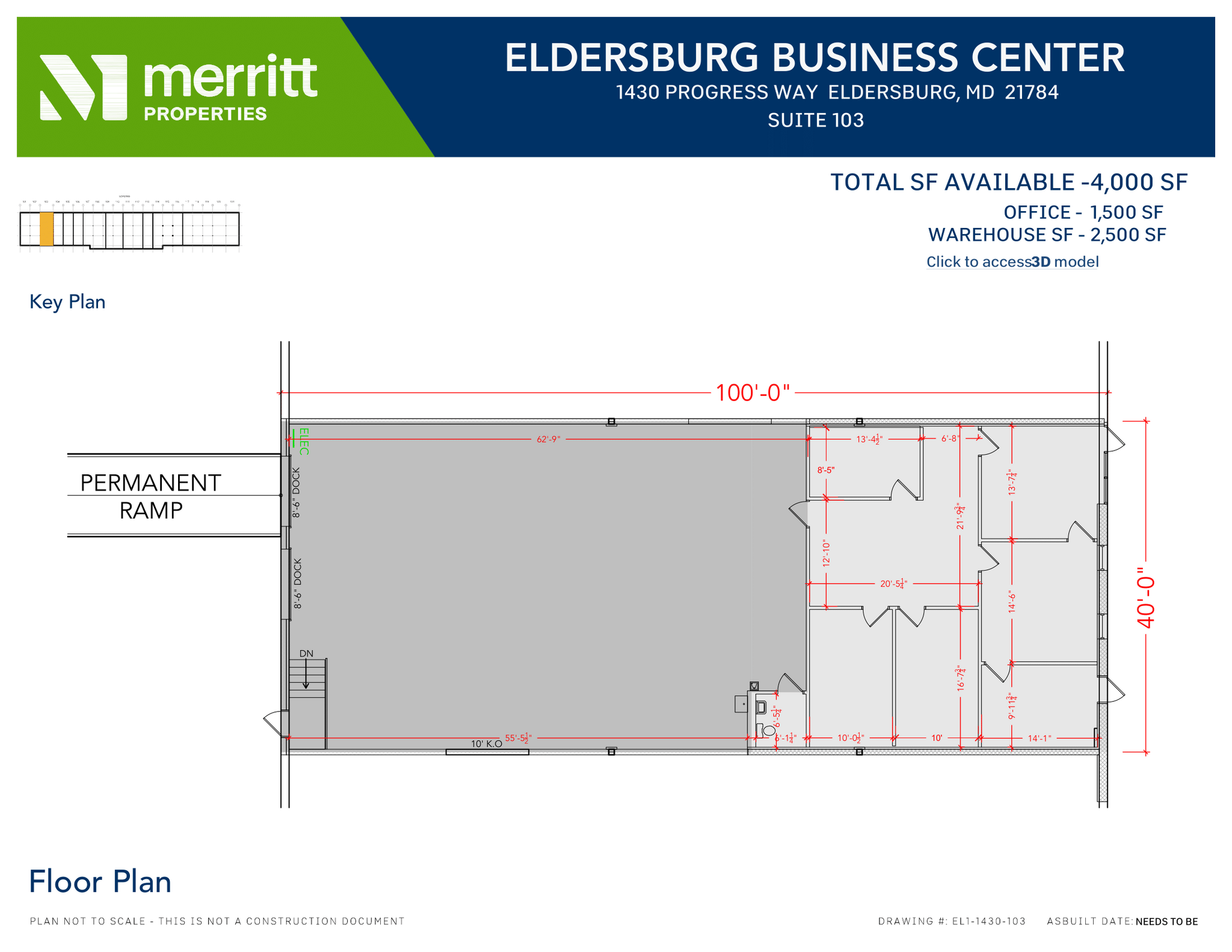 1393 Progress Way, Eldersburg, MD à louer Plan d’étage– Image 1 sur 2