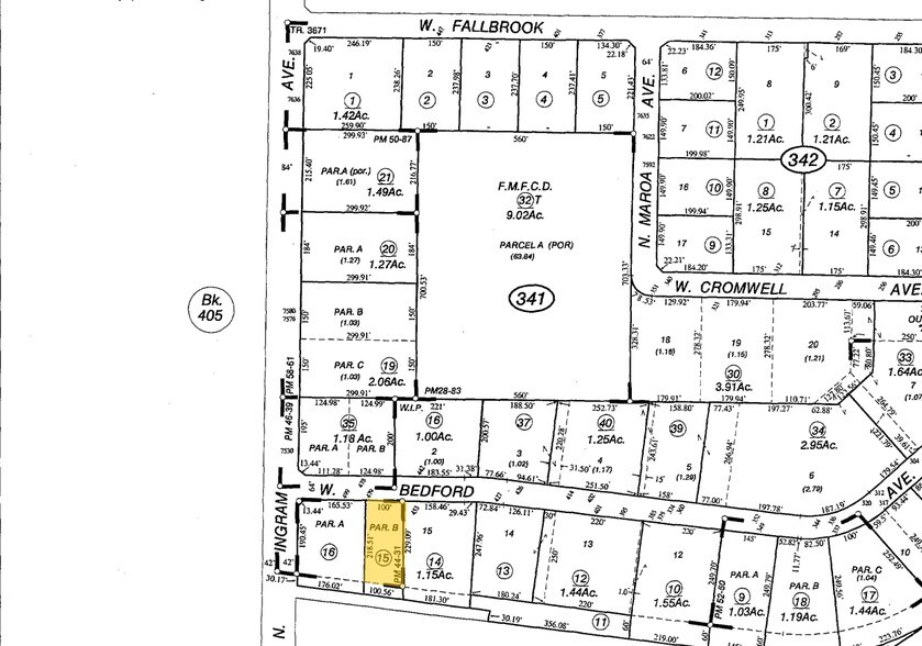 426 W Bedford Ave, Fresno, CA à louer - Plan cadastral – Image 2 sur 4