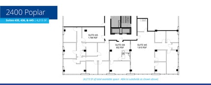 2400 Poplar Ave, Memphis, TN à louer Photo de l’immeuble– Image 1 sur 1