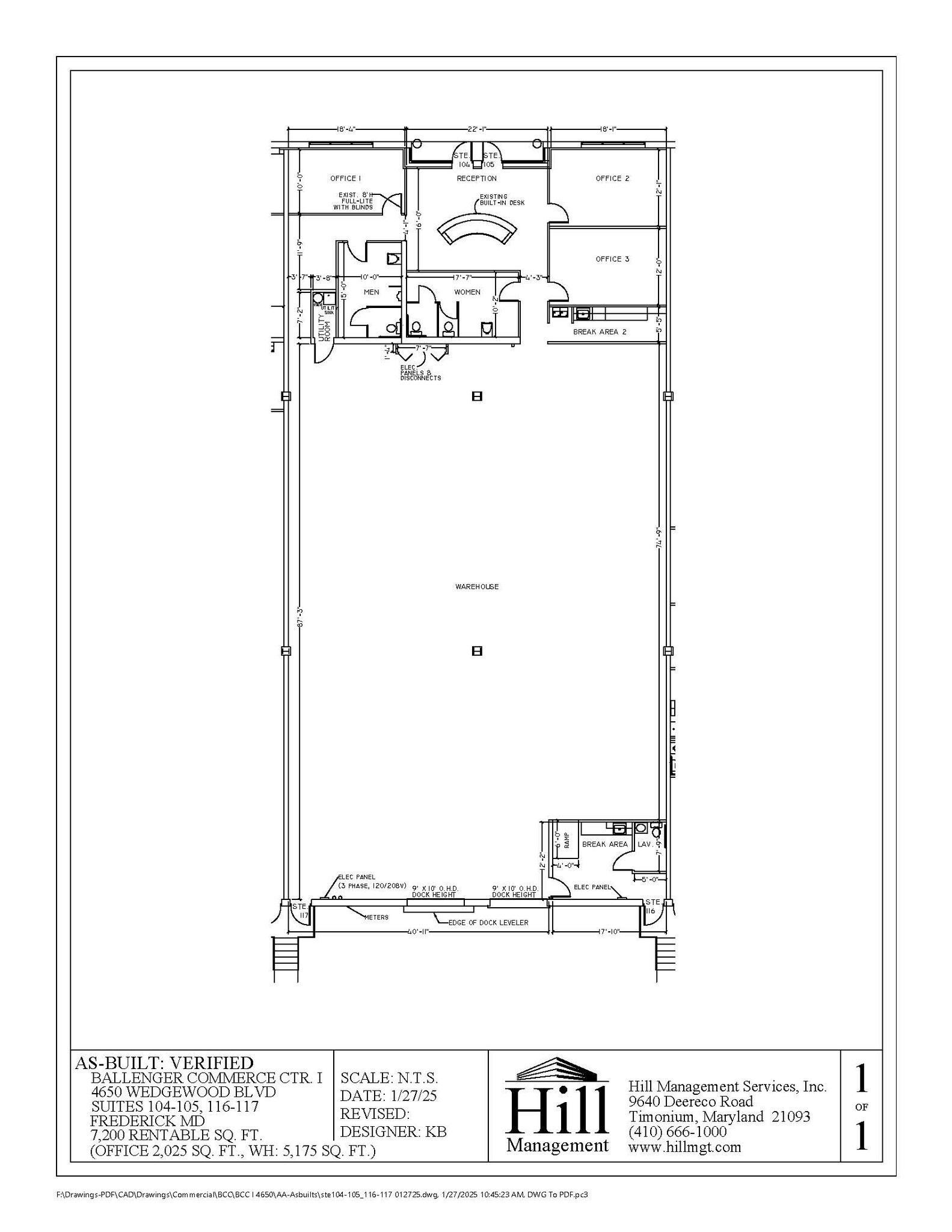4650 Wedgewood Blvd, Frederick, MD à louer Plan d’étage– Image 1 sur 1