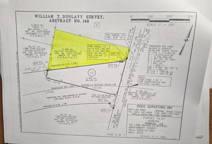 Farm to Market 1486 and Magnolia Bypass R.O.W., Magnolia, TX à vendre - Plan cadastral – Image 3 sur 3
