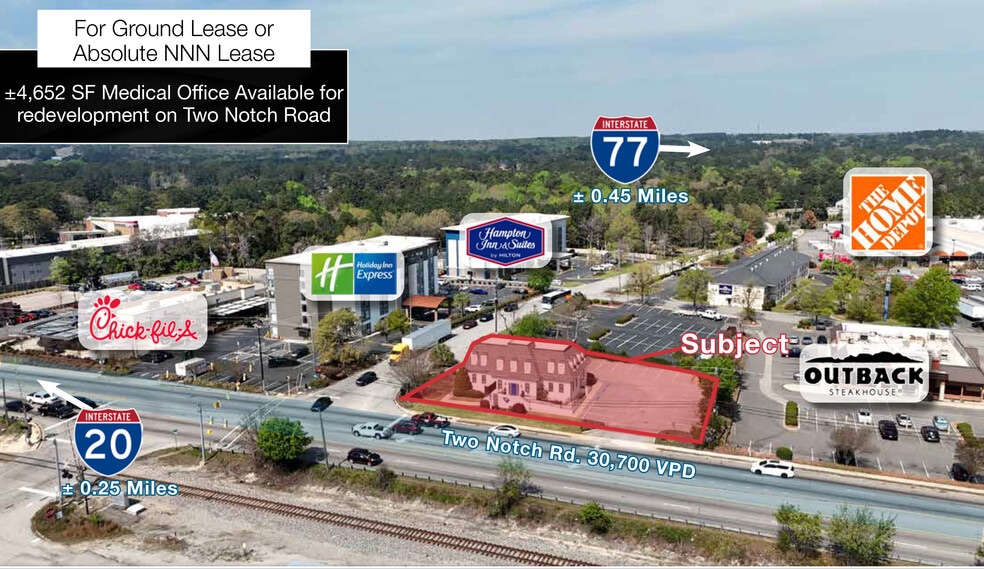 7601 Two Notch Rd, Columbia, SC à louer - Aérien – Image 2 sur 5
