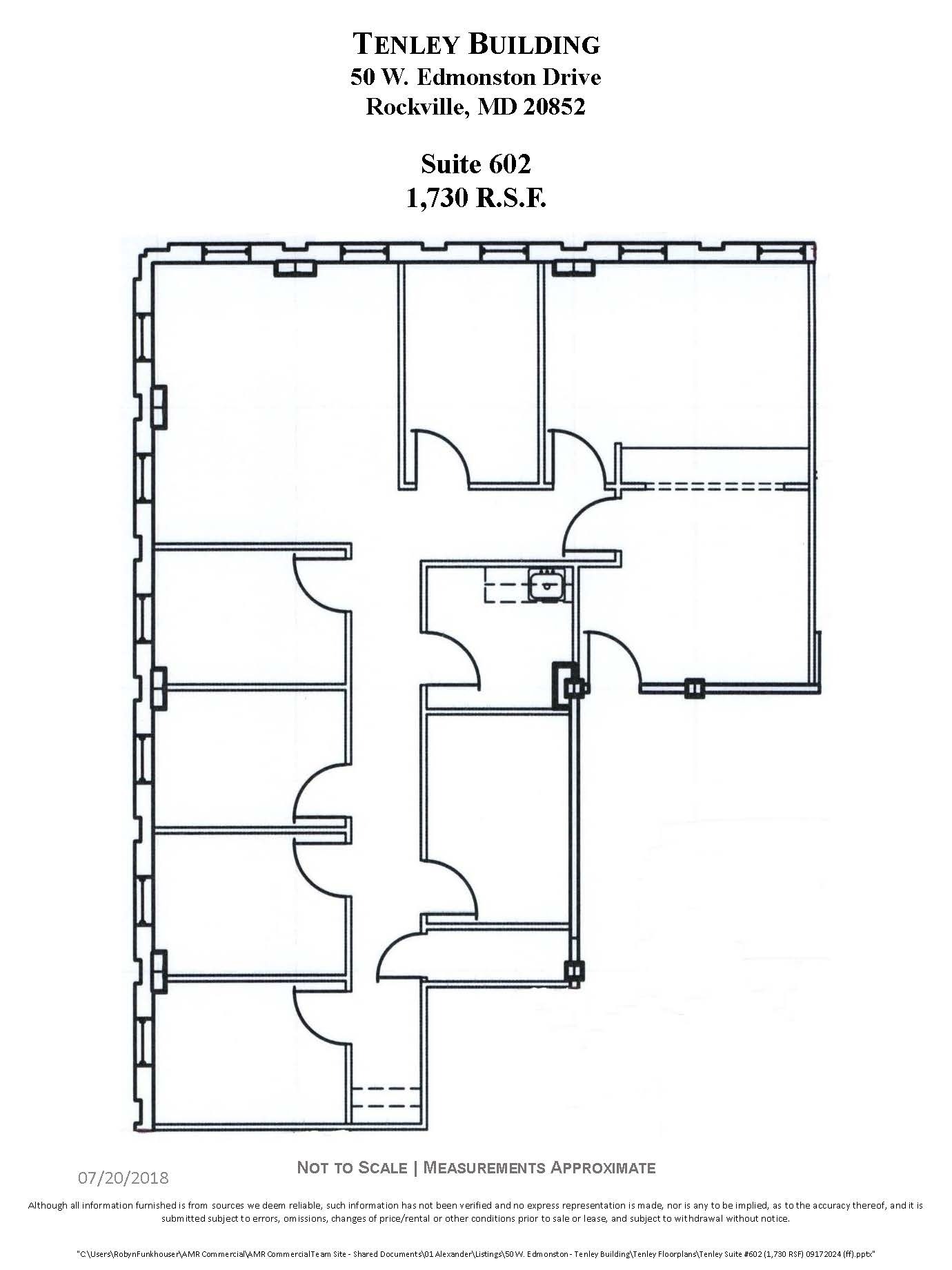 50 W Edmonston Dr, Rockville, MD à louer Plan d’étage– Image 1 sur 1