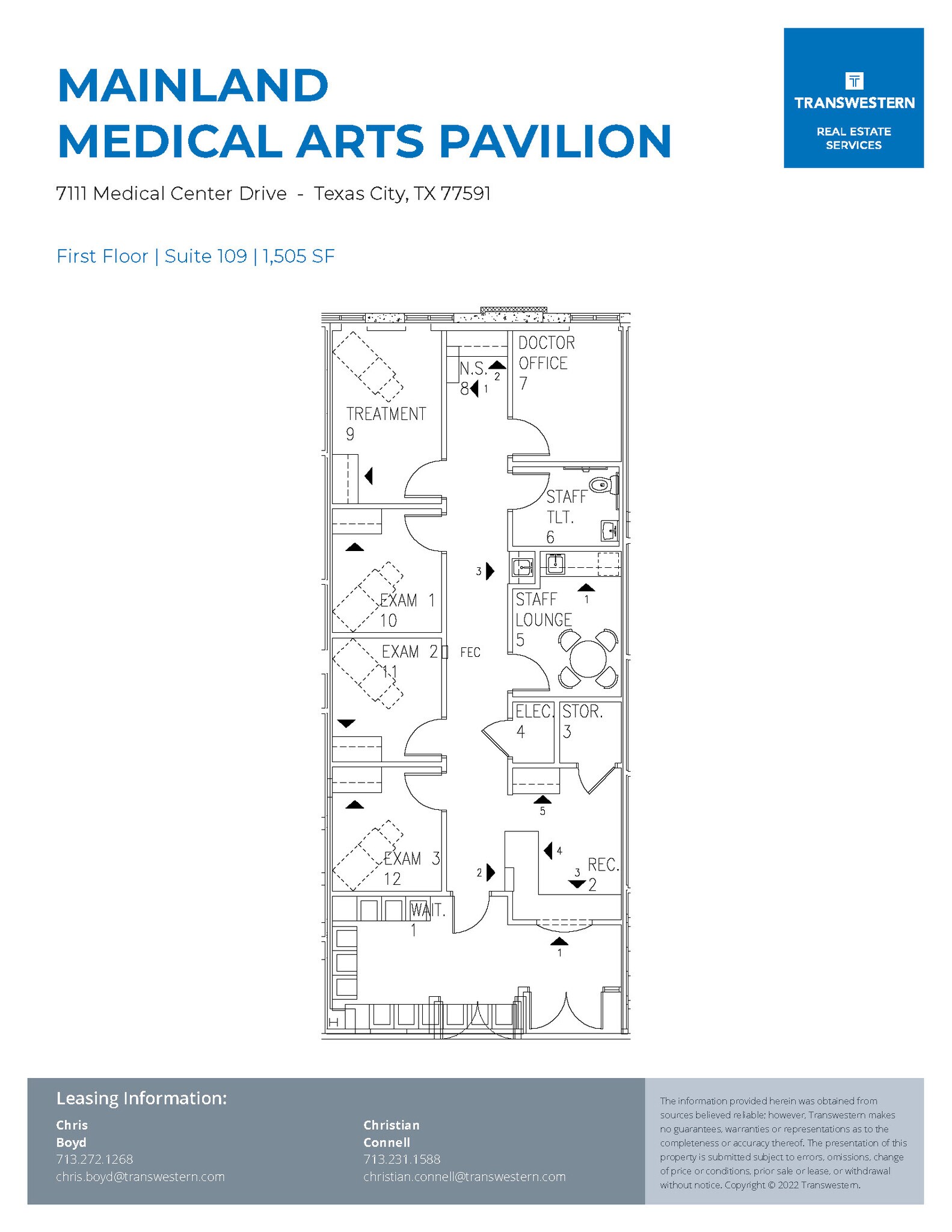 7111 Medical Center Dr, Texas City, TX à louer Plan d’étage– Image 1 sur 2