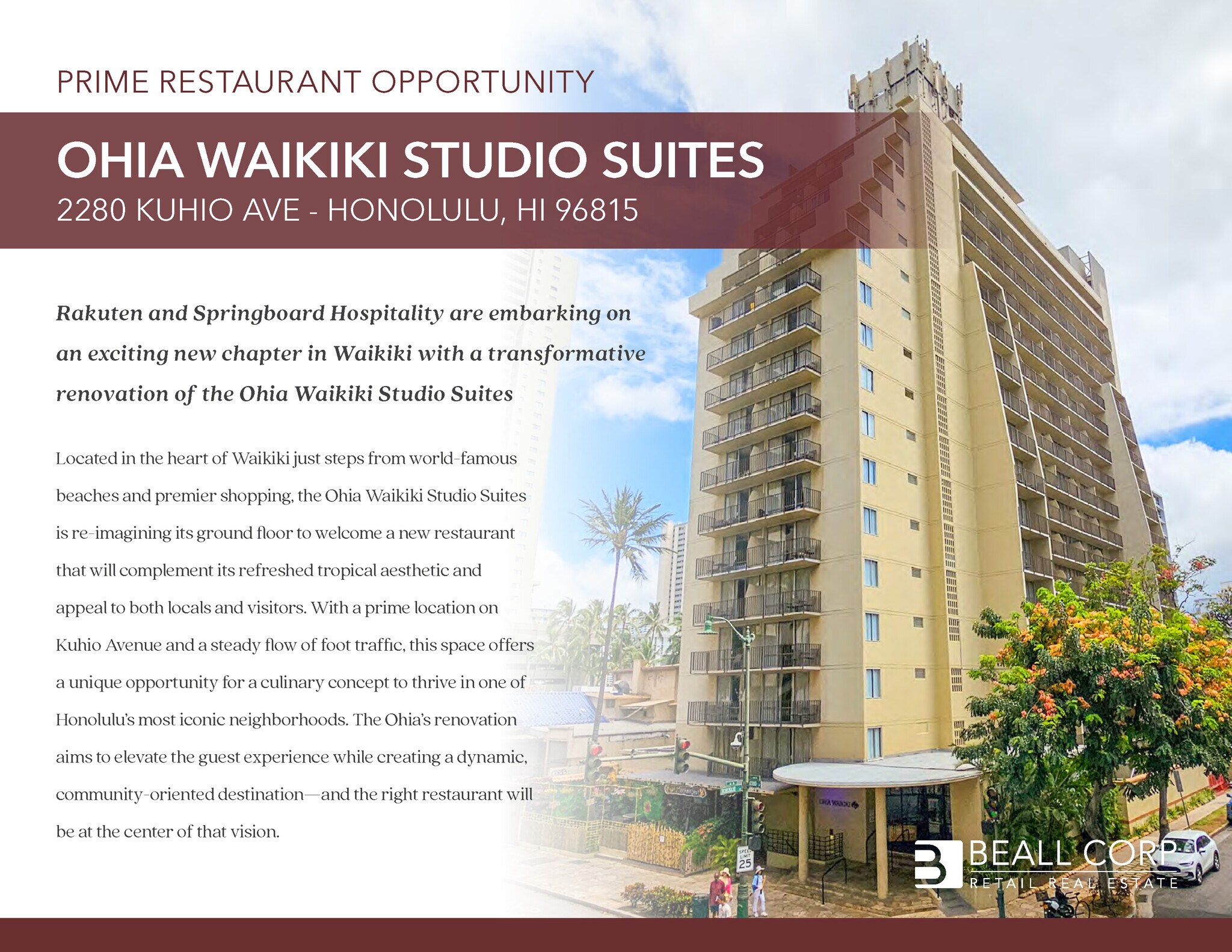 2280 Kuhio Ave, Honolulu, HI à louer Photo de l’immeuble– Image 1 sur 7