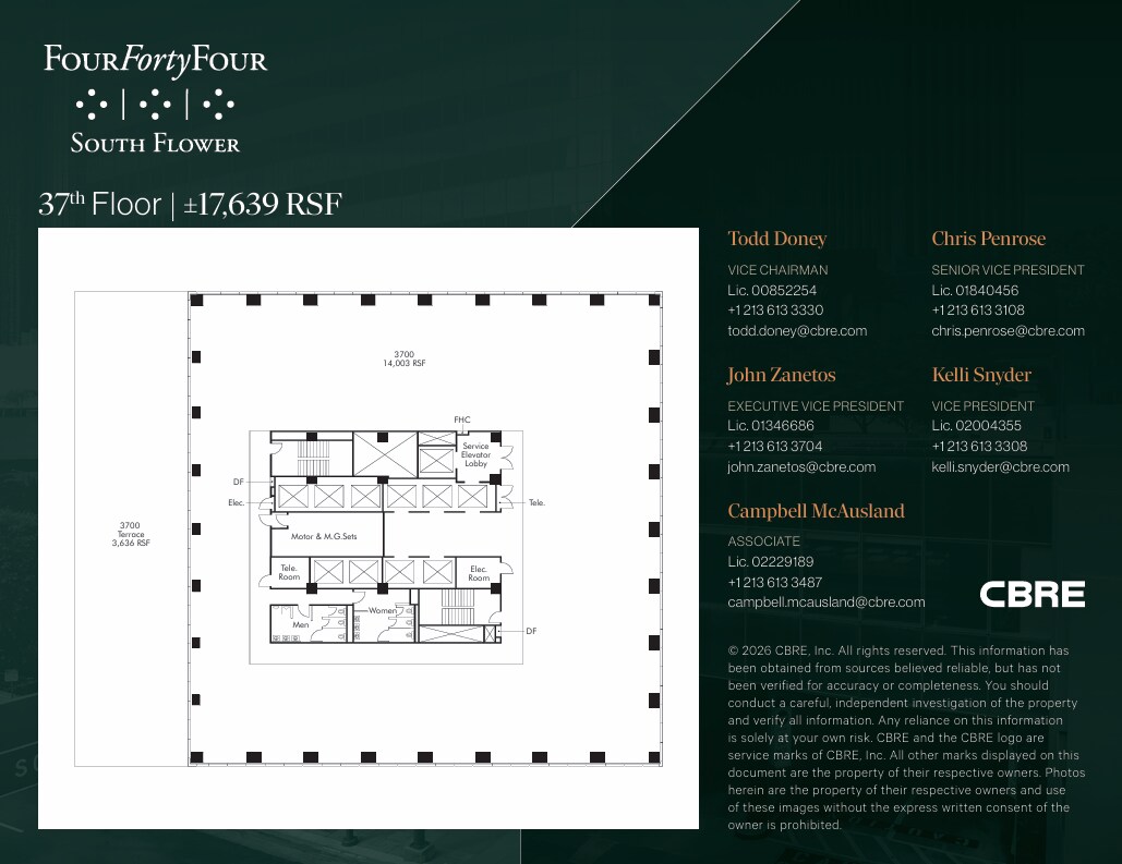 444 S Flower St, Los Angeles, CA à louer Plan d’étage– Image 1 sur 1