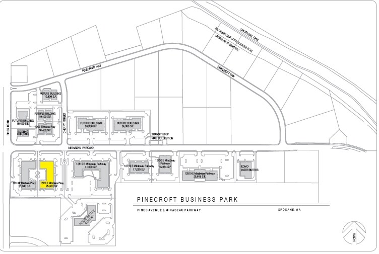 12410 E Mirabeau Pky, Spokane, WA à louer - Plan de site – Image 2 sur 6