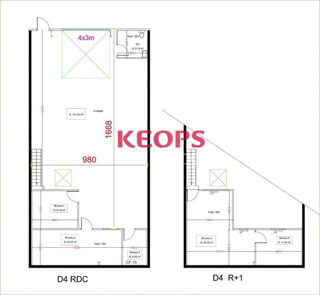 Local d’activités dans Plaisance-du-Touch à louer - Plan d’étage – Image 3 sur 4