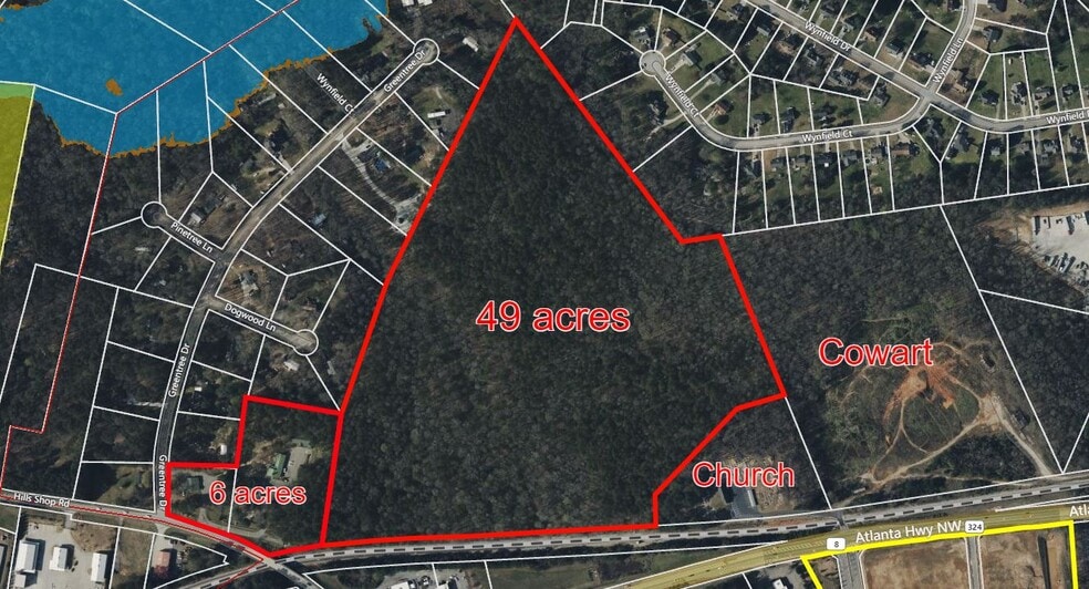 33 Hills Shop Rd, Auburn, GA à vendre - Aérien – Image 1 sur 1