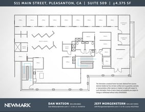 511 Main St, Pleasanton, CA à louer Plan d’étage– Image 1 sur 1