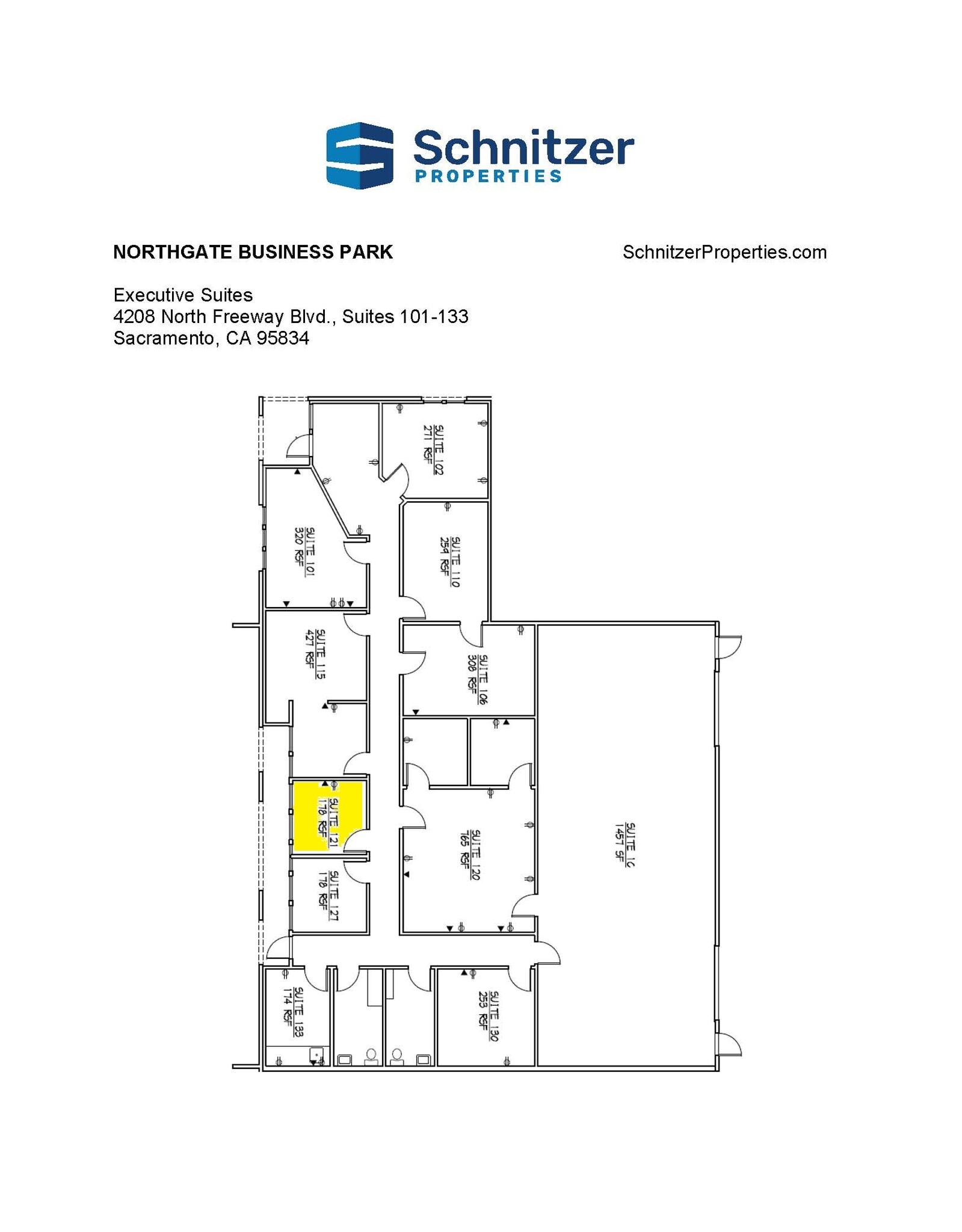 4135 Northgate Blvd, Sacramento, CA à louer Plan d’étage– Image 1 sur 1