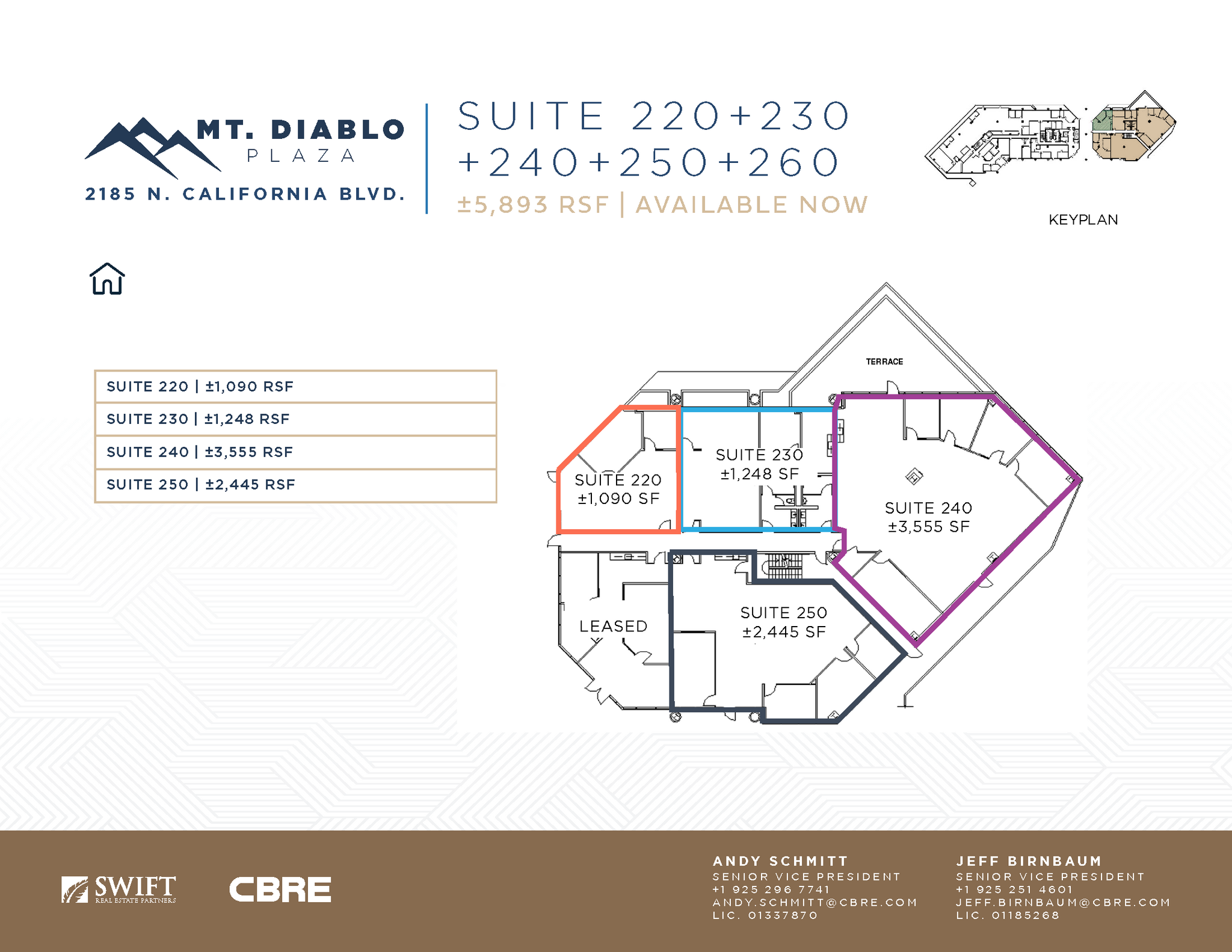 2185 N California Blvd, Walnut Creek, CA à louer Plan d’étage– Image 1 sur 1