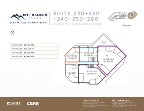 2185 N California Blvd, Walnut Creek, CA à louer Plan d’étage– Image 1 sur 1