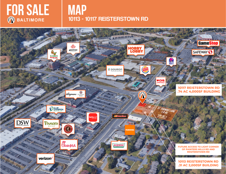 10113-10117 Reisterstown Rd, Owings Mills, MD à vendre - Photo de l’immeuble – Image 3 sur 5