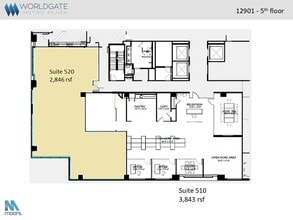 12851 Worldgate Dr, Herndon, VA à louer Plan d’étage– Image 2 sur 11