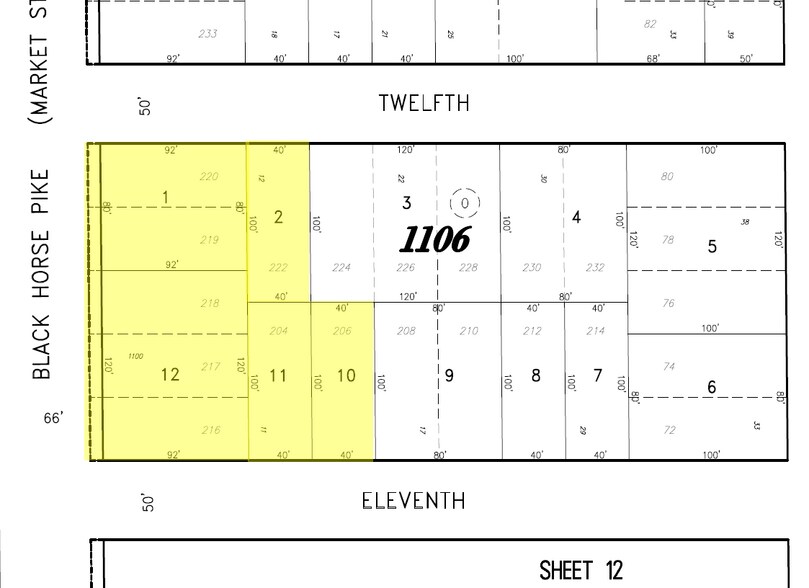 1100 Black Horse Pike, Glendora, NJ à louer - Plan cadastral – Image 2 sur 2