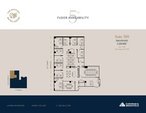 607 14th St NW, Washington, DC à louer Plan d’étage– Image 2 sur 2