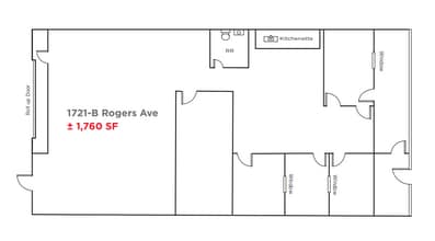 1721-1725 Rogers Ave, San Jose, CA à louer Plan d’étage– Image 1 sur 1