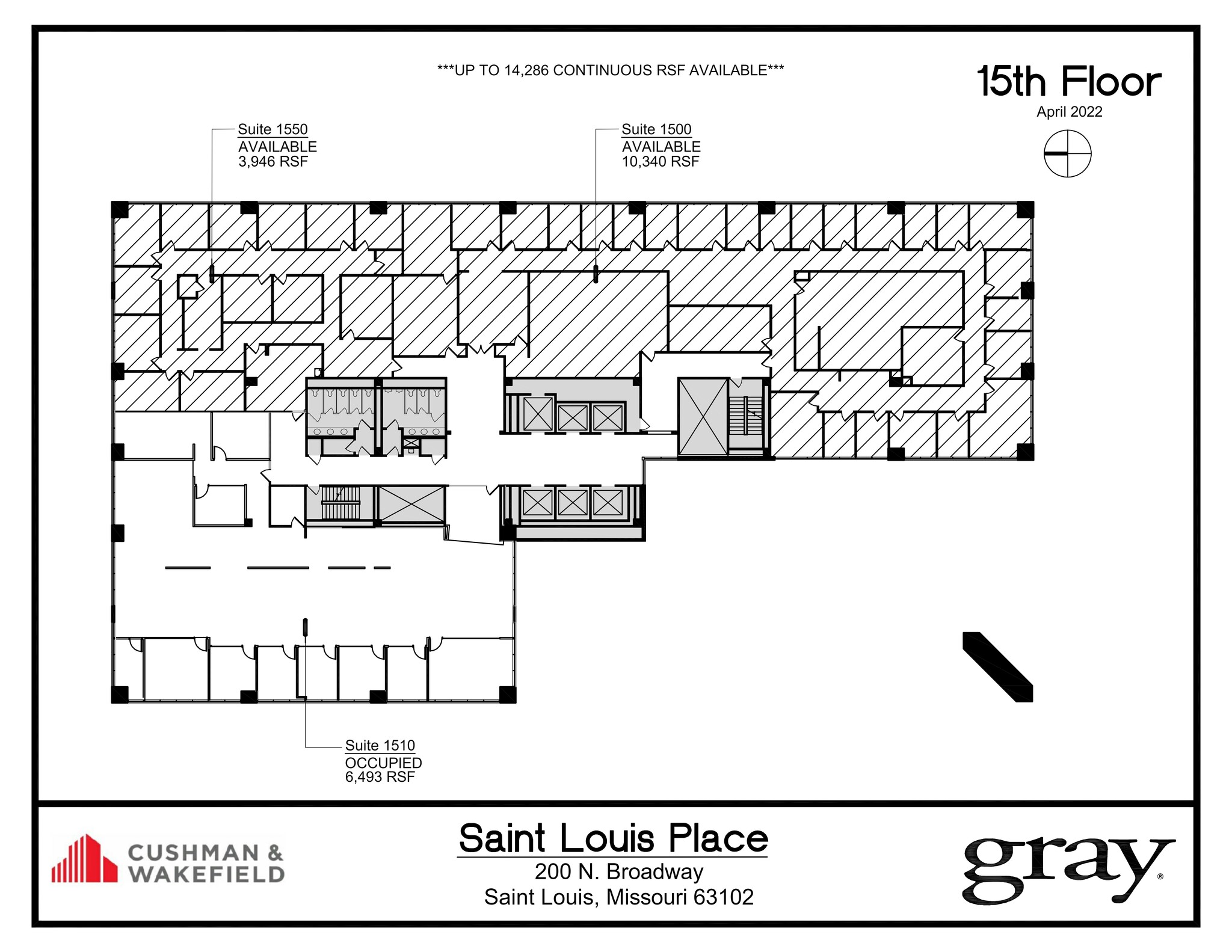 200 N Broadway, Saint Louis, MO à louer Plan d’étage– Image 1 sur 1