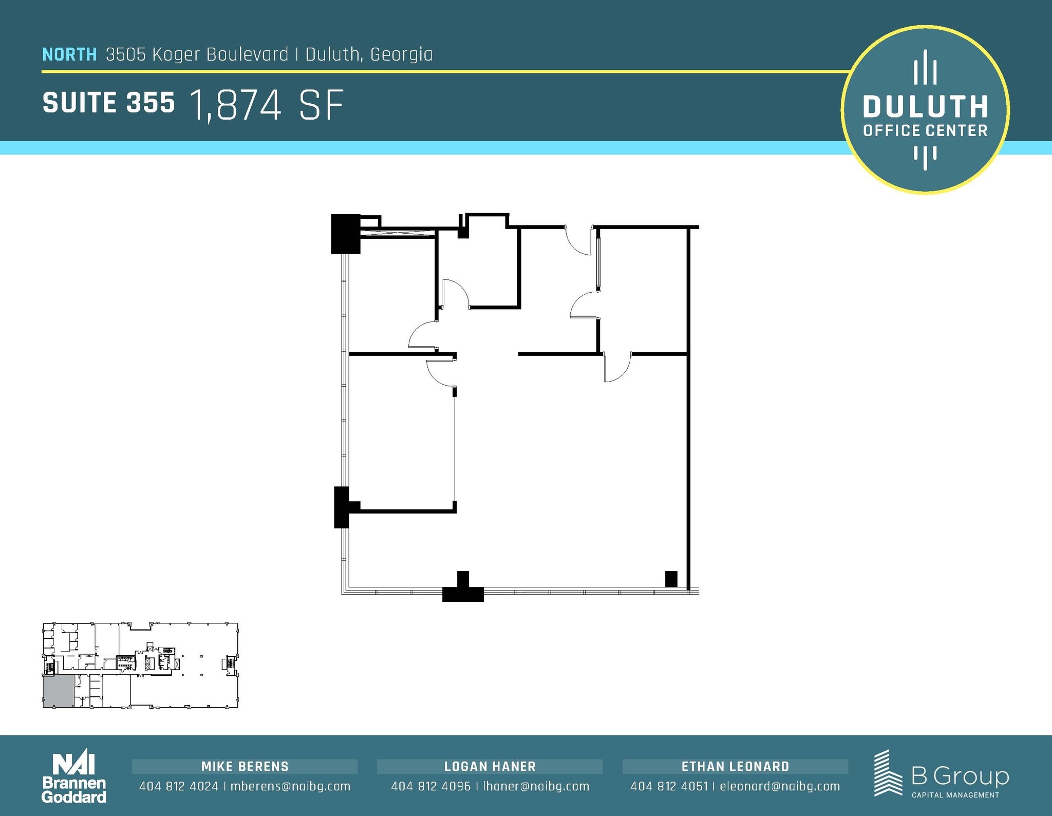 3505 Koger Blvd, Duluth, GA à louer Plan d’étage– Image 1 sur 1