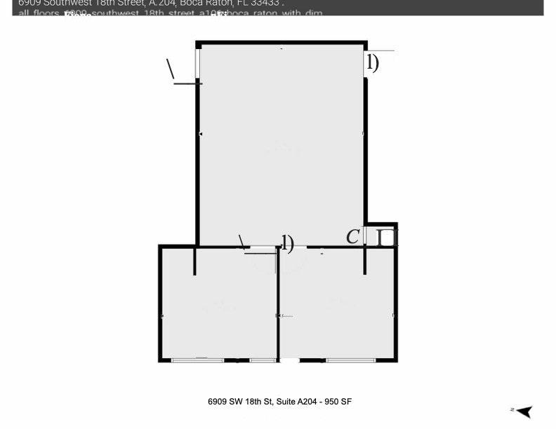 6909 SW 18th St, Boca Raton, FL à louer Plan d’étage– Image 1 sur 1