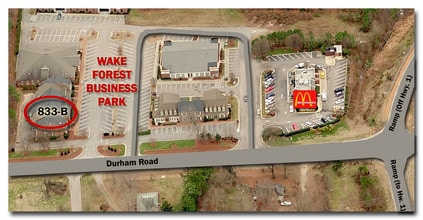 833 Durham Rd, Wake Forest, NC - Vue aérienne vue de carte