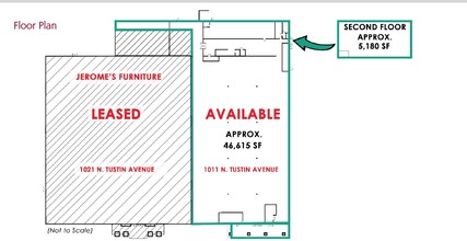 1011-1021 N Tustin Ave, Anaheim, CA à louer Plan d’étage– Image 2 sur 2