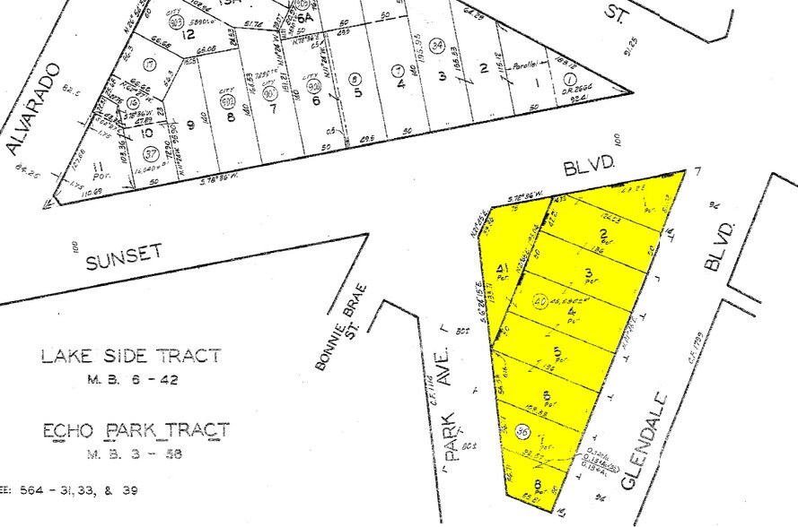 1910 W Sunset Blvd, Los Angeles, CA à louer - Plan cadastral – Image 2 sur 6