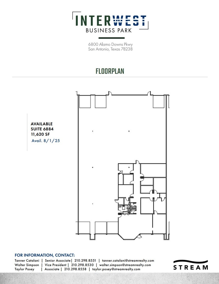 6850-6862 Alamo Downs Pky, San Antonio, TX à louer Plan d’étage– Image 1 sur 1