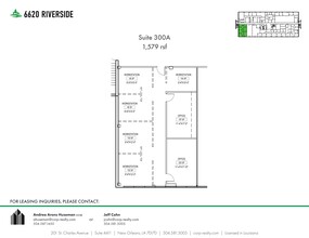 6660 Riverside Dr, Metairie, LA à louer Plan de site– Image 1 sur 1