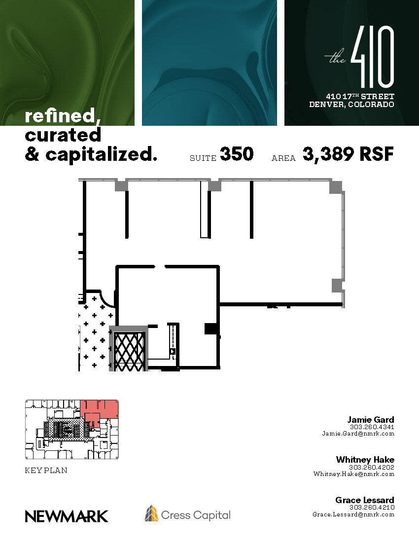 410 17th St, Denver, CO à louer Plan d’étage– Image 1 sur 1