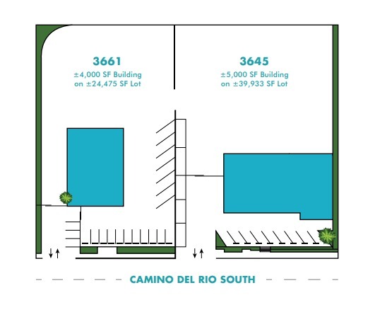 3645-3661 Camino Del Rio S, San Diego, CA à louer Plan de site– Image 1 sur 1