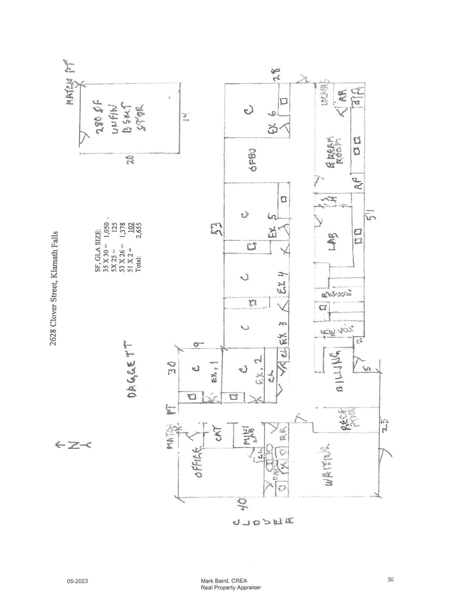 2628 Clover St, Klamath Falls, OR à louer Plan d’étage– Image 1 sur 1