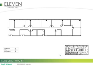 11 Greenway Plz, Houston, TX à louer Plan d’étage– Image 1 sur 2
