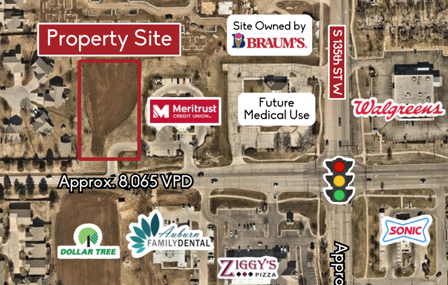 135th & Maple St, Wichita, KS à vendre - Aérien – Image 1 sur 2