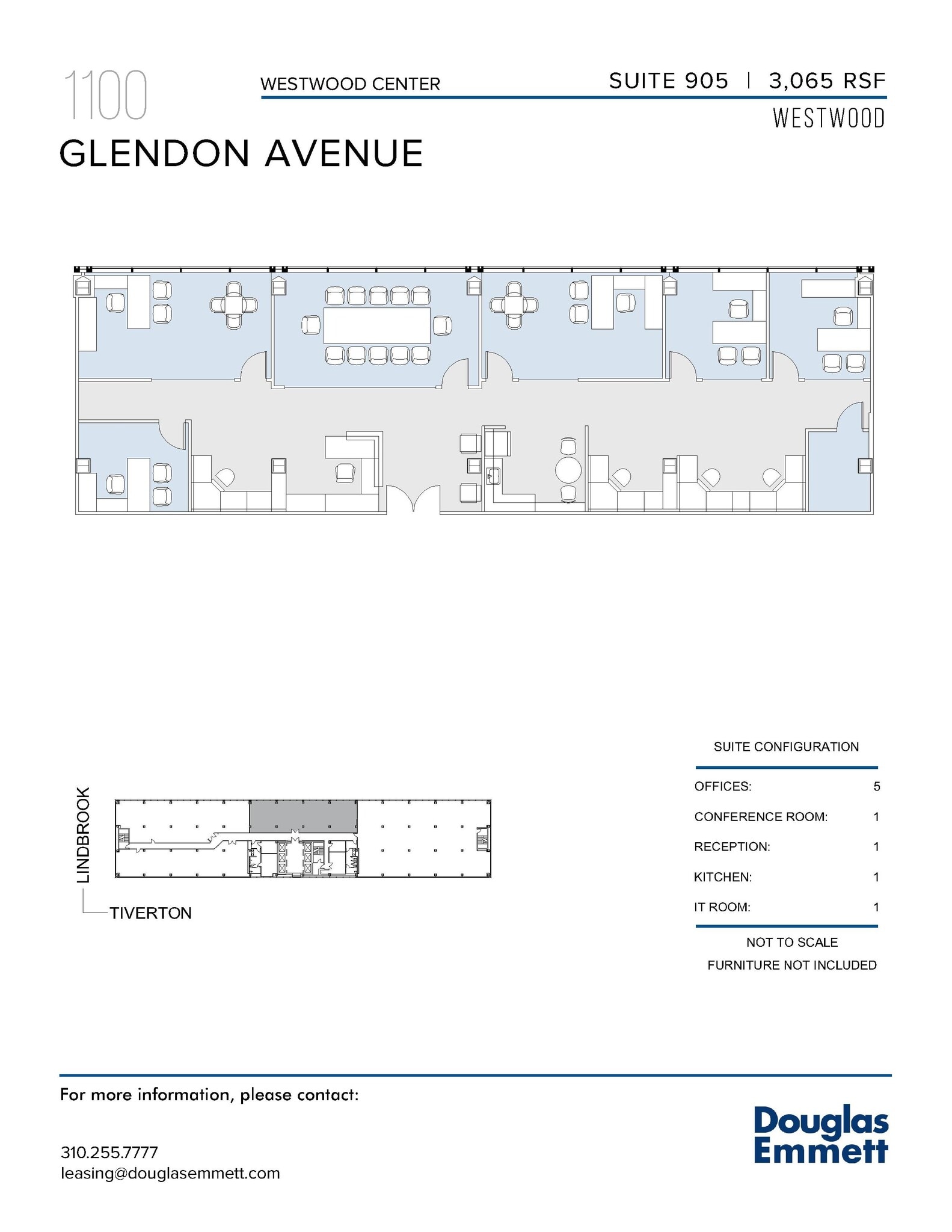 1100 Glendon Ave, Los Angeles, CA à louer Plan d’étage– Image 1 sur 1
