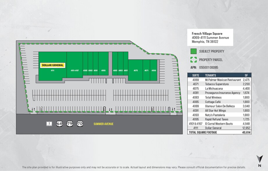 4069-4111 Summer Ave, Memphis, TN à vendre - Photo de l’immeuble – Image 2 sur 4