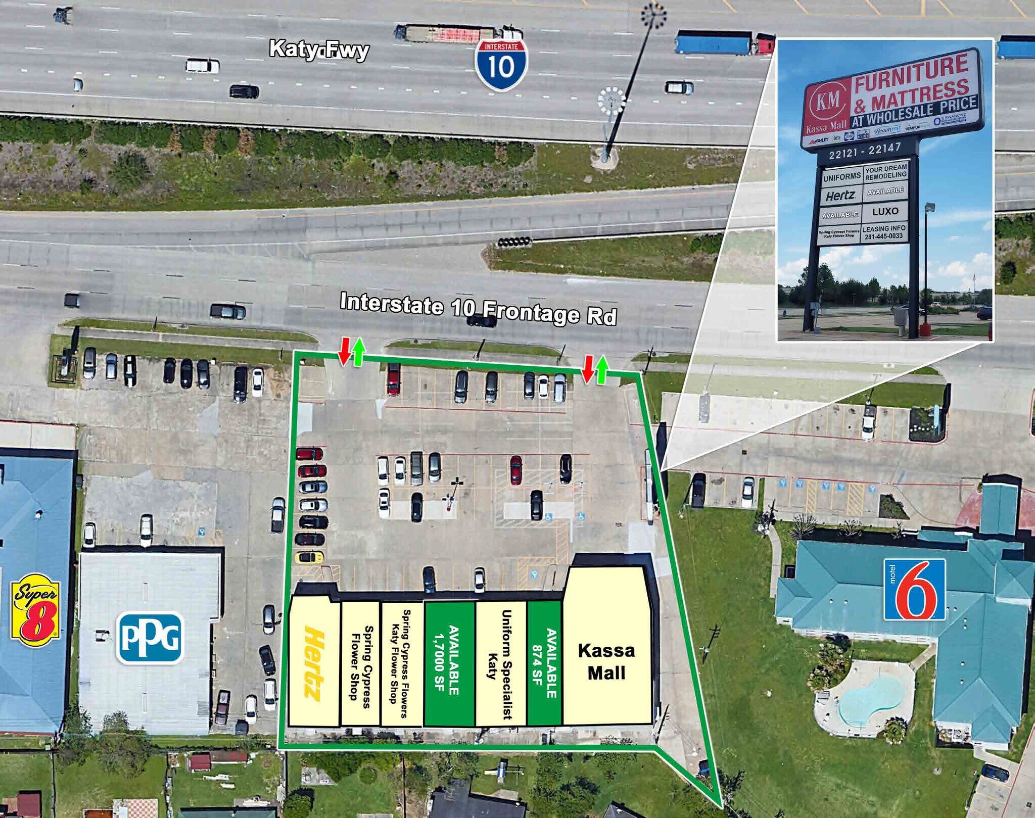 22121-22147 Katy Fwy, Katy, TX à louer Plan de site– Image 1 sur 1