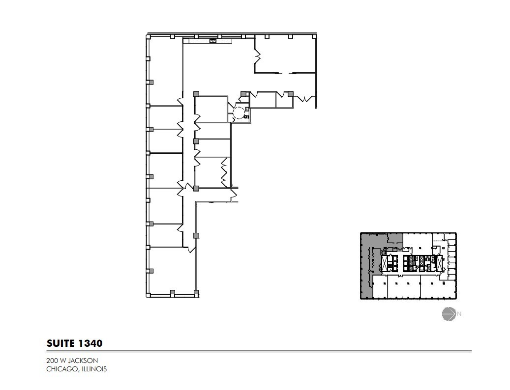 200 W Jackson Blvd, Chicago, IL à louer Plan d’étage– Image 1 sur 1