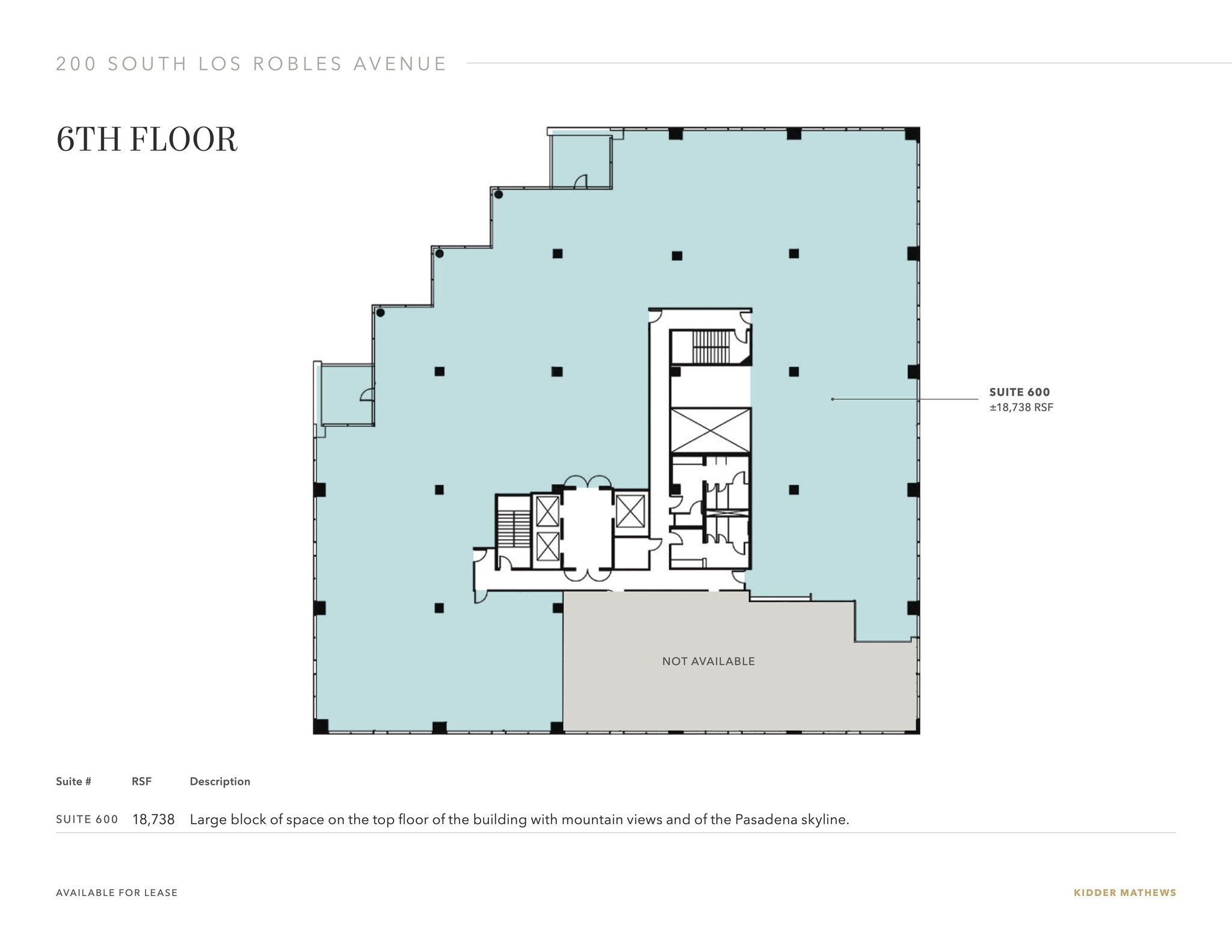 200 S Los Robles Ave, Pasadena, CA à louer Plan d’étage– Image 1 sur 1