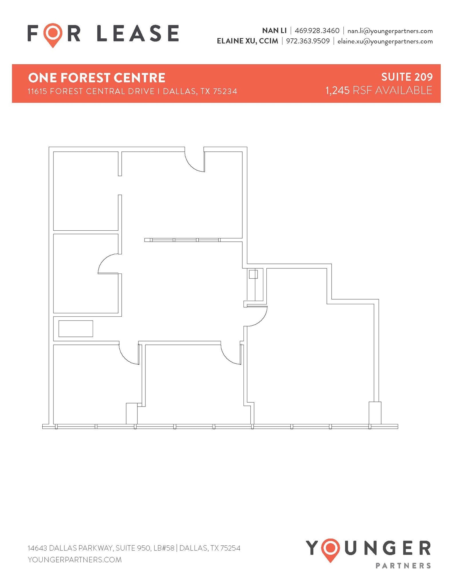 11615 Forest Central Dr, Dallas, TX à louer Plan d’étage– Image 1 sur 1