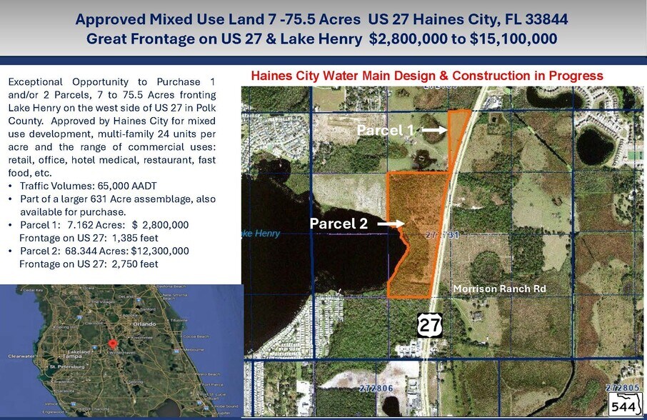 US 27 & SR 544, Haines City, FL à vendre - Photo principale – Image 1 sur 5