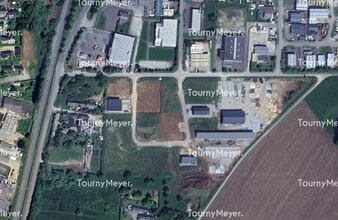 Merlevenez - Vue aérienne vue de carte